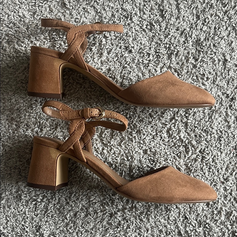 J. Crew Tan Block Heel Sandals - Picture 5 of 7